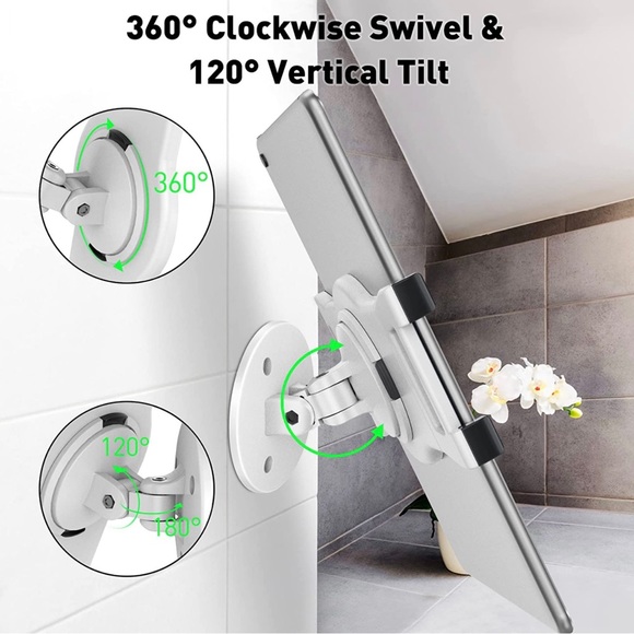 AboveTEK Tablet Wall Mount, Swivel 360° Rotating Holder Fits 6-13" Tablets - NWT - Picture 4 of 10